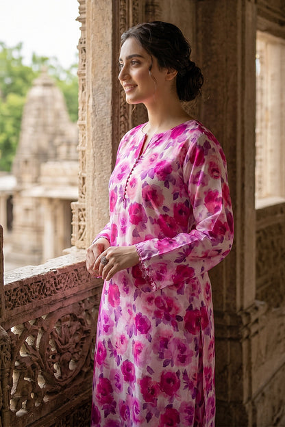 2 Piece - Digitally Printed Doriya Lawn - D4704