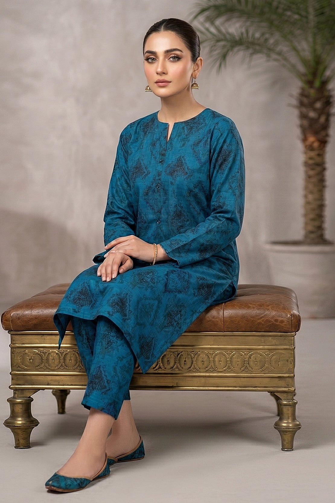 2 Piece - Digitally Printed Doriya Lawn - D4707