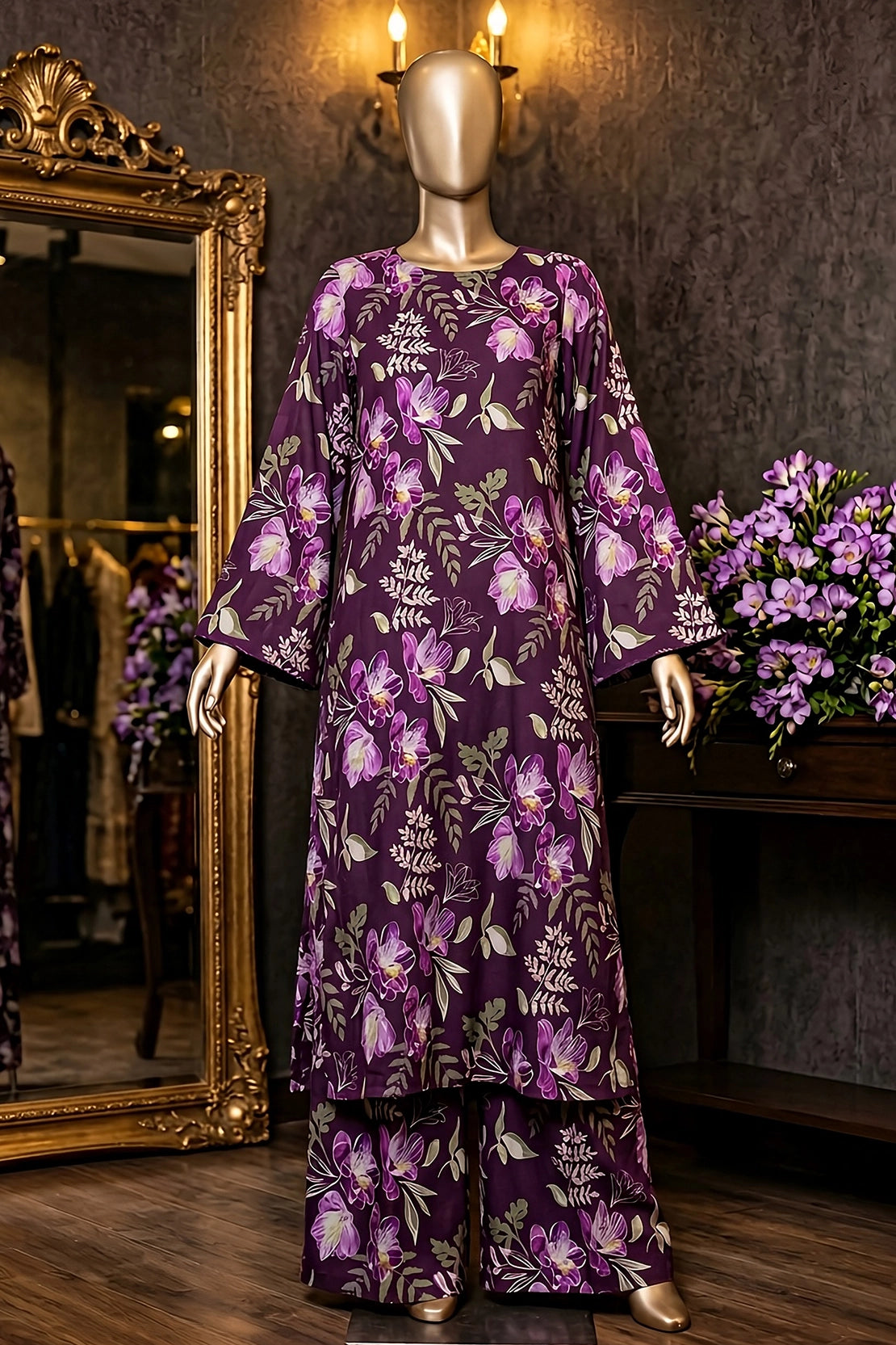 2 Piece - Digitally Printed Lawn - D4707