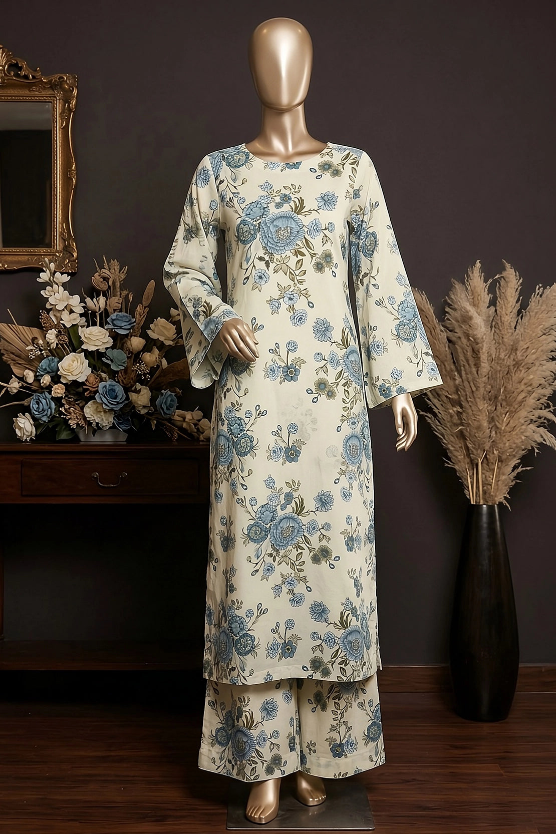 2 Piece - Digitally Printed Lawn - D4712