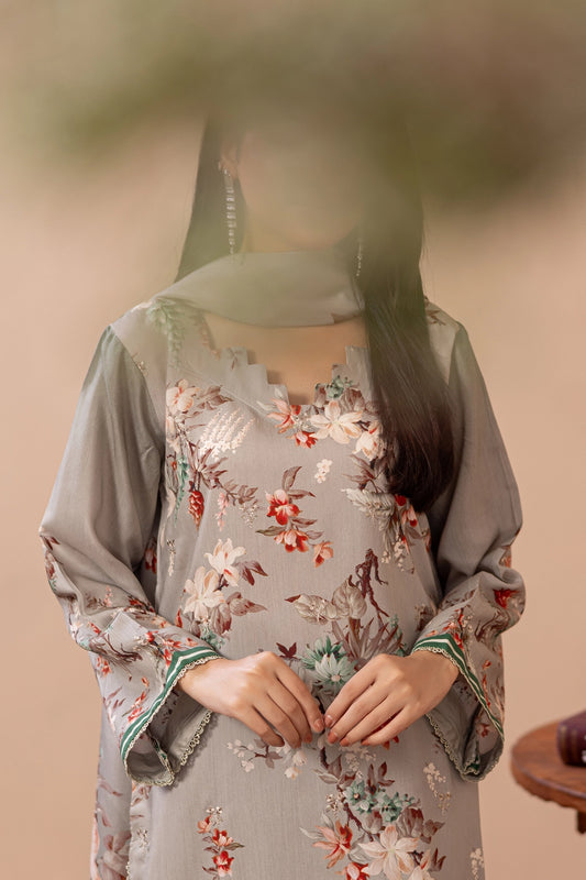 3 Piece - Embroidered Viscose - WD1401