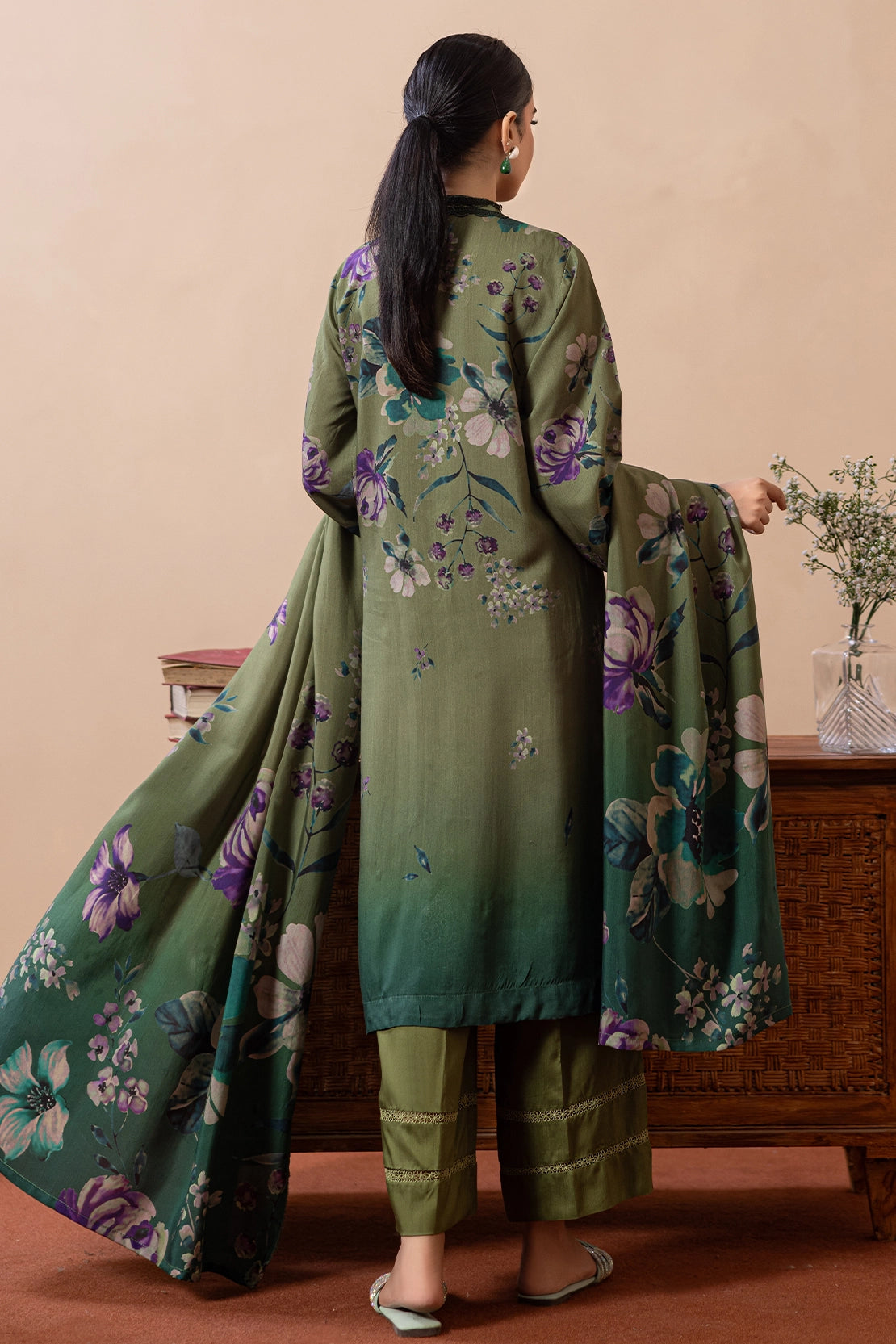3 Piece - Embroidered Viscose - WD1410