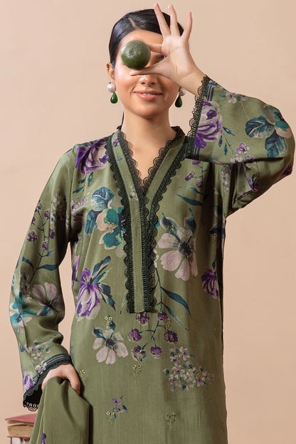 3 Piece - Embroidered Viscose - WD1410