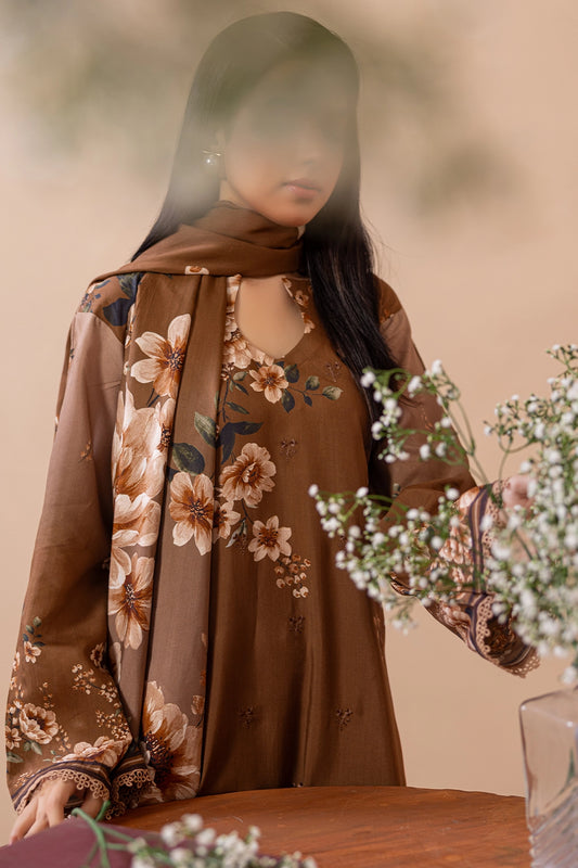 3 Piece - Embroidered Viscose - WD1403