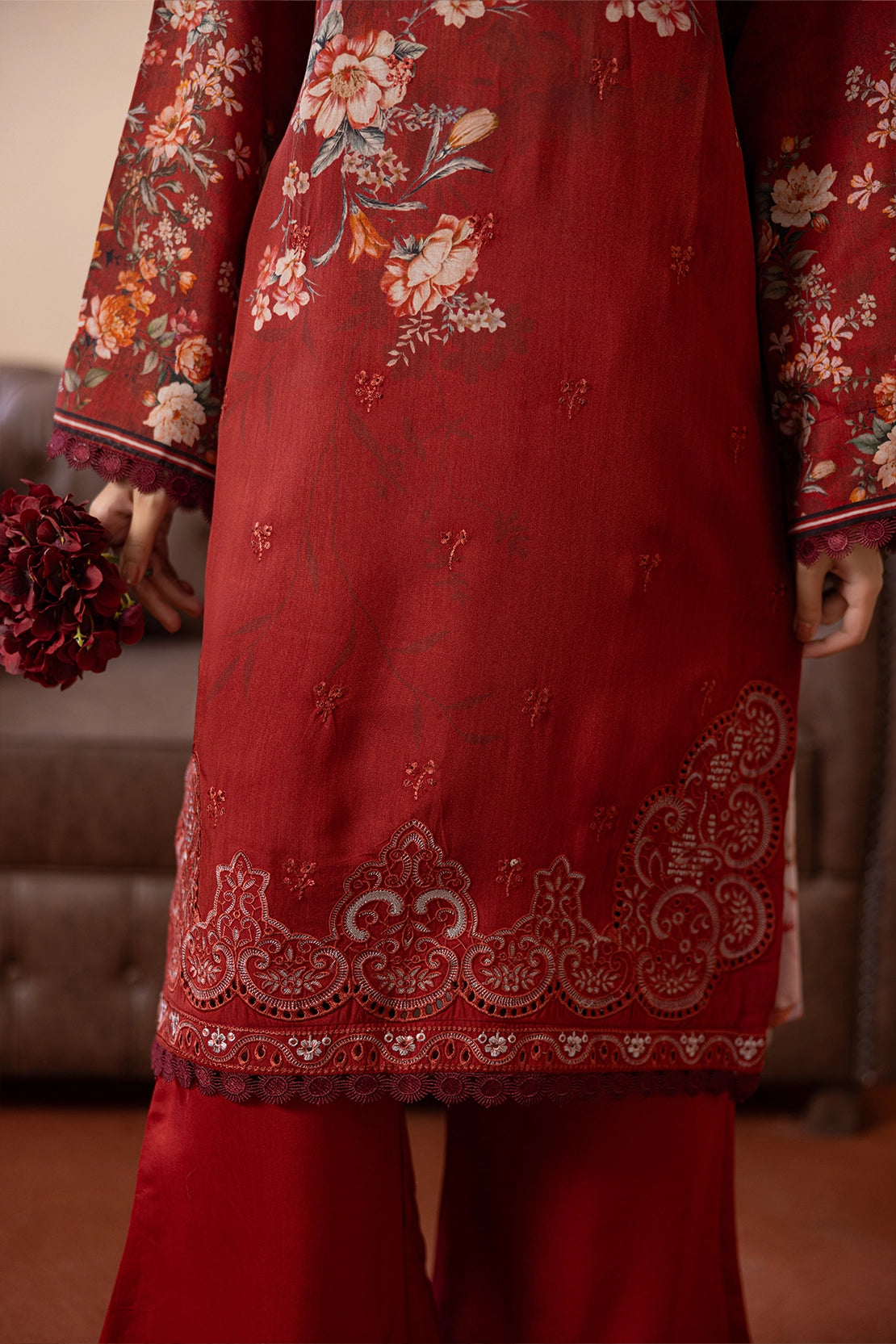 3 Piece - Embroidered Viscose - WD1407