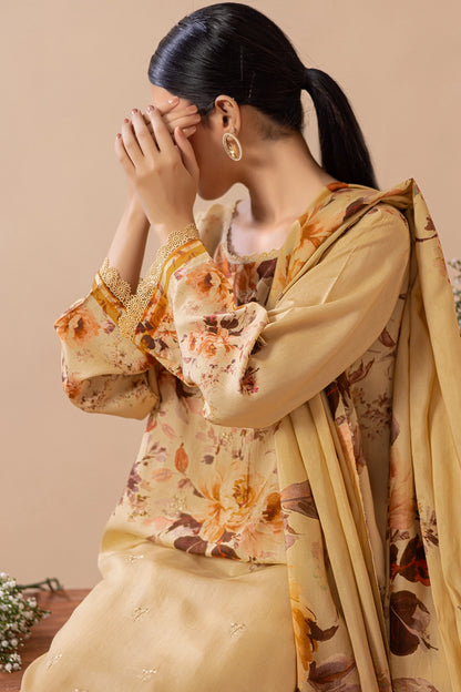 3 Piece - Embroidered Viscose - WD1409
