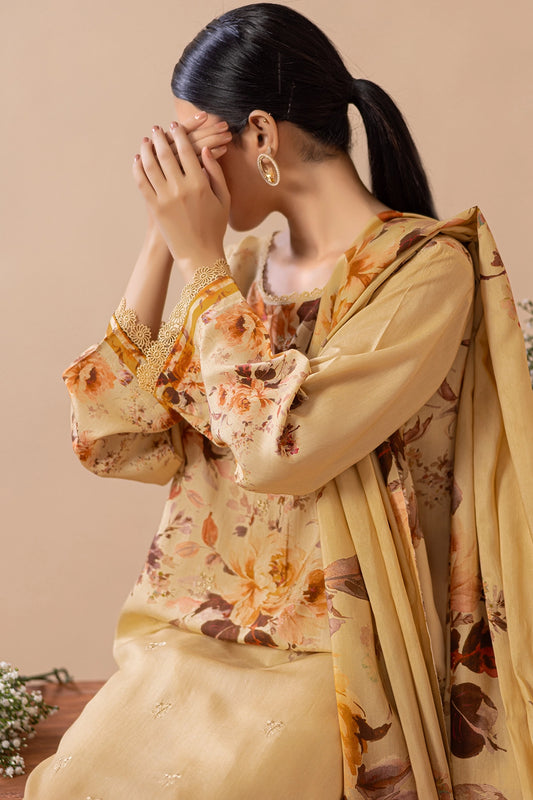 3 Piece - Embroidered Viscose - WD1409