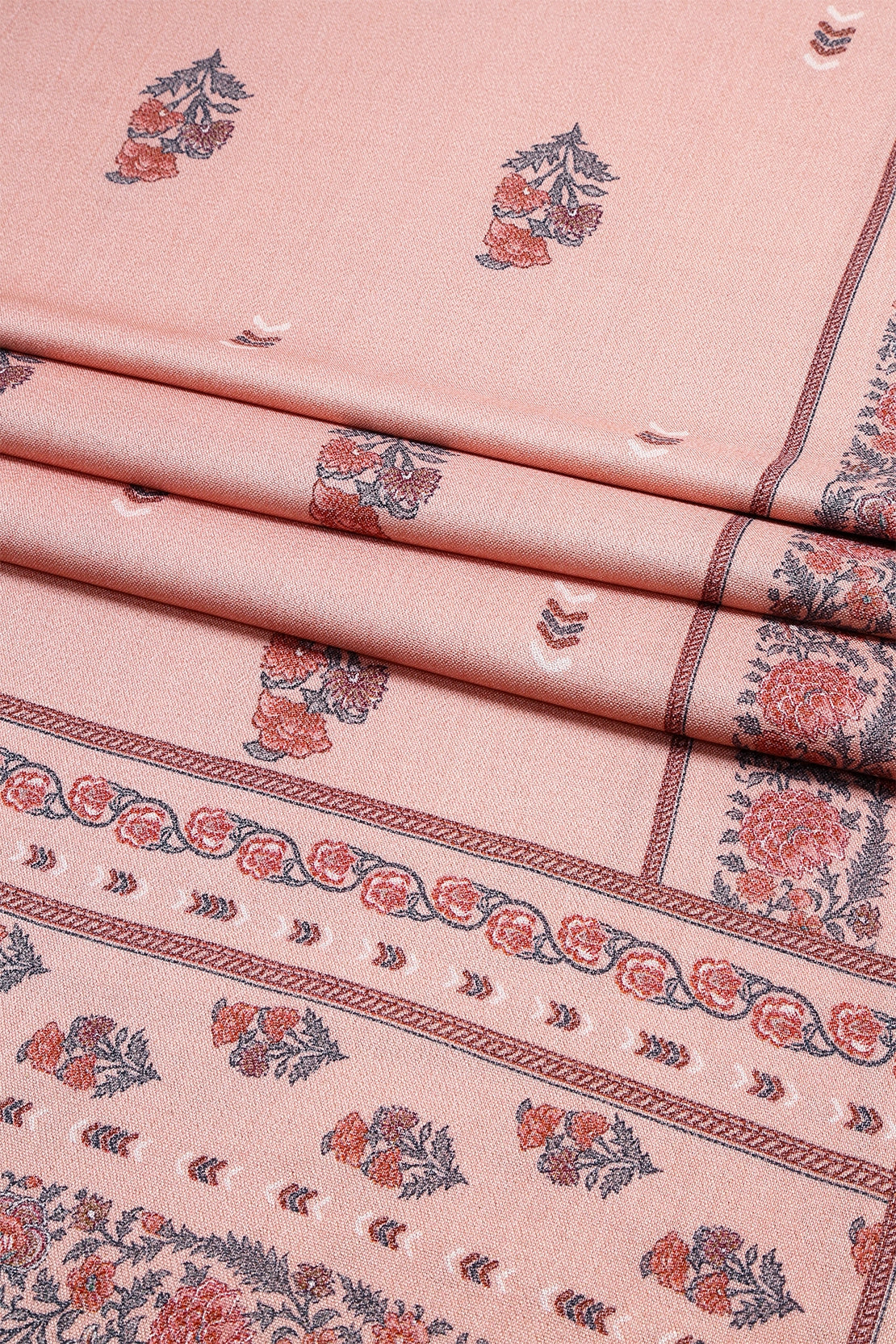 3 Piece - Digitally Printed Cherry Slub Dhanak - WD1901