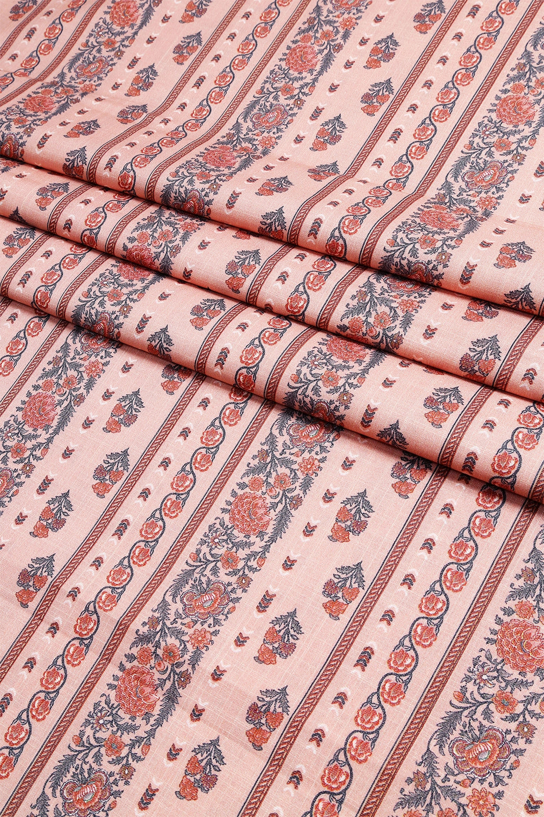 3 Piece - Digitally Printed Cherry Slub Dhanak - WD1901