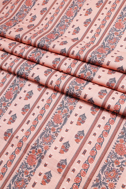 3 Piece - Digitally Printed Cherry Slub Dhanak - WD1901