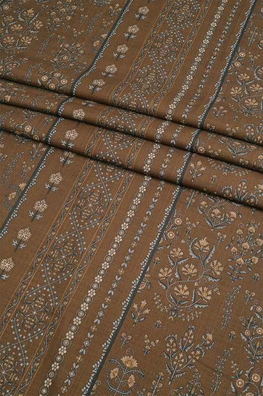 3 Piece - Digitally Printed Cherry Slub Dhanak - WD1910