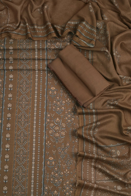 3 Piece - Digitally Printed Cherry Slub Dhanak - WD1910