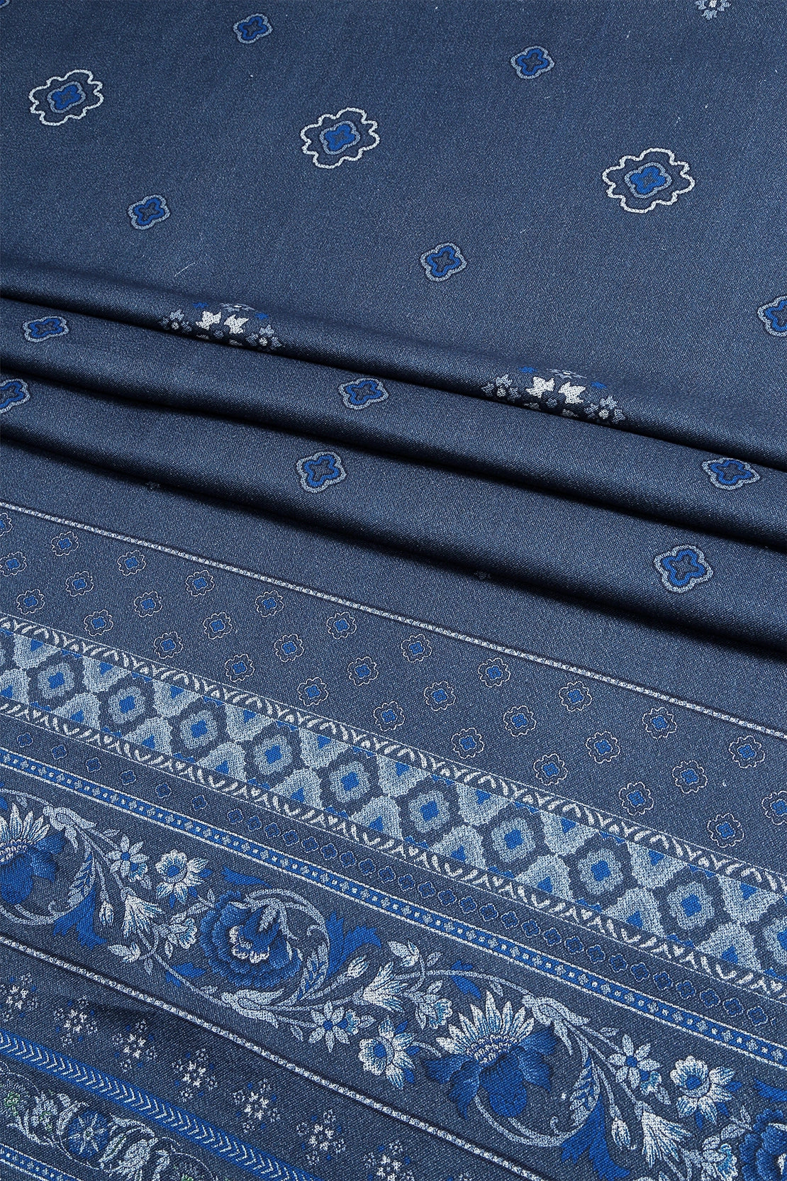 3 Piece - Digitally Printed Cherry Slub Dhanak - WD1902