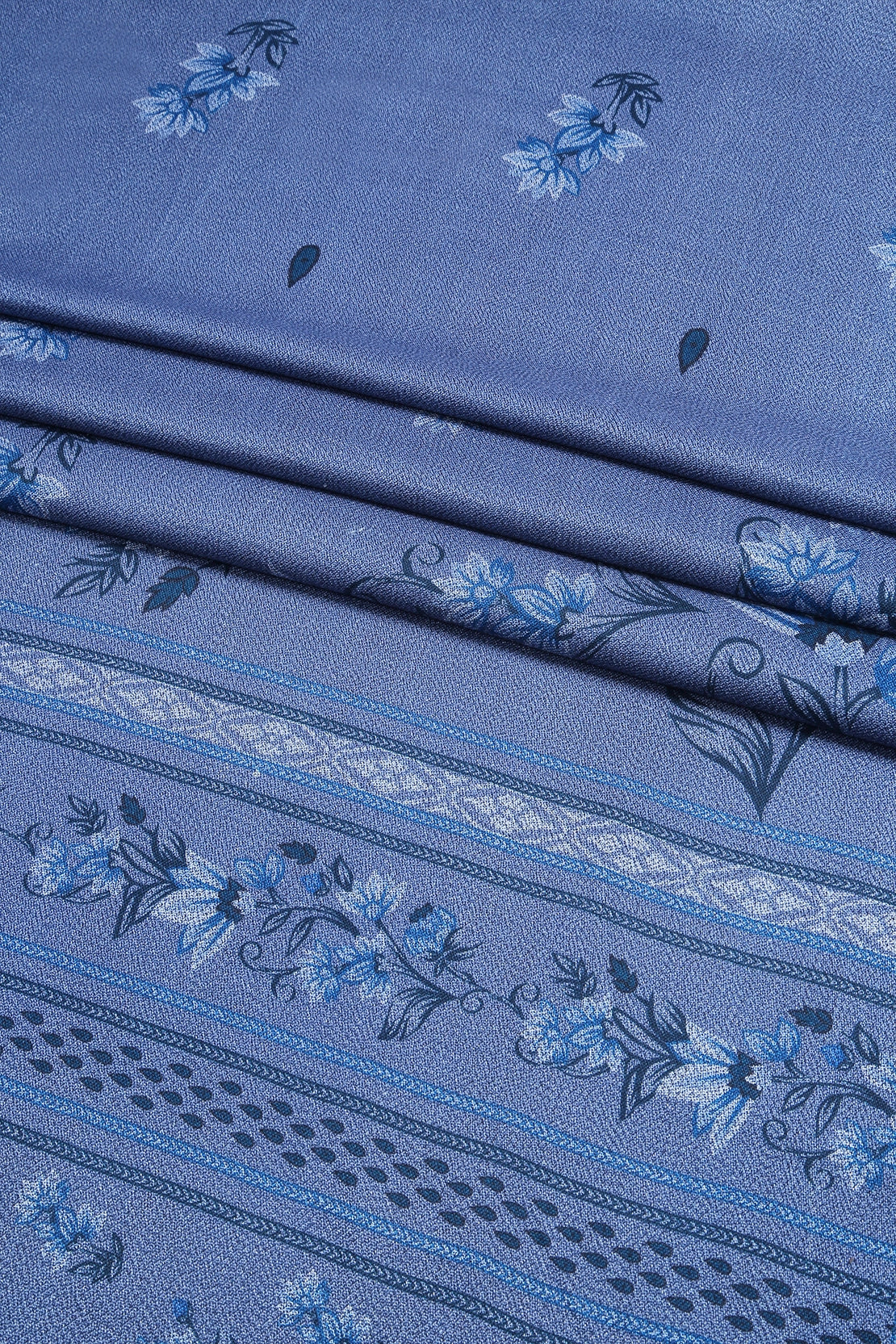 3 Piece - Digitally Printed Cherry Slub Dhanak - WD1903