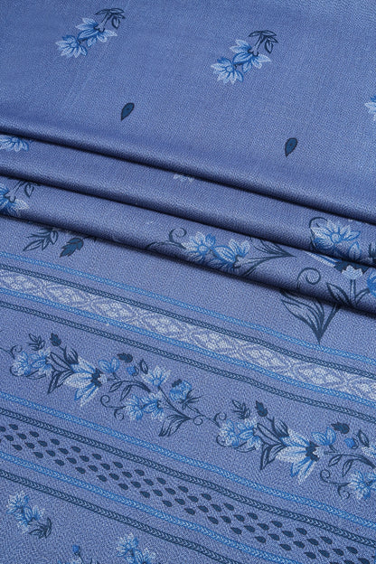 3 Piece - Digitally Printed Cherry Slub Dhanak - WD1903