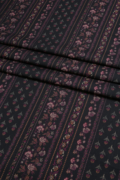 3 Piece - Digitally Printed Cherry Slub Dhanak - WD1904