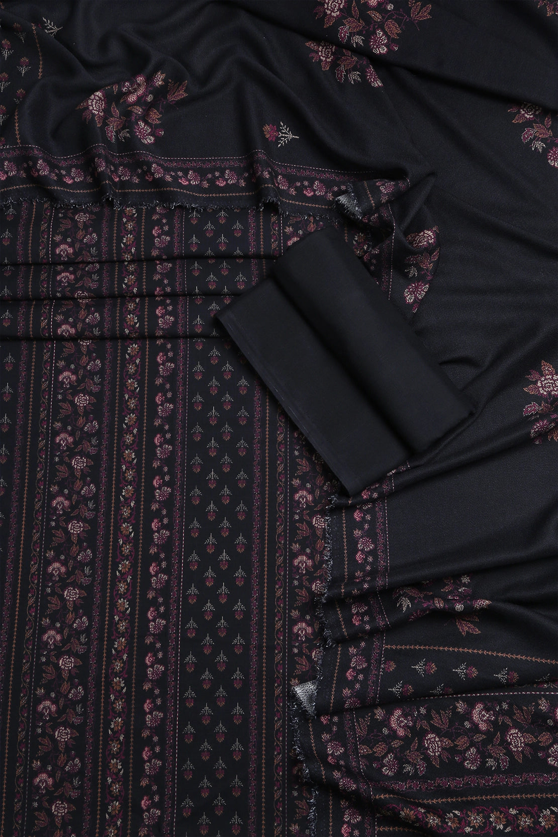 3 Piece - Digitally Printed Cherry Slub Dhanak - WD1904