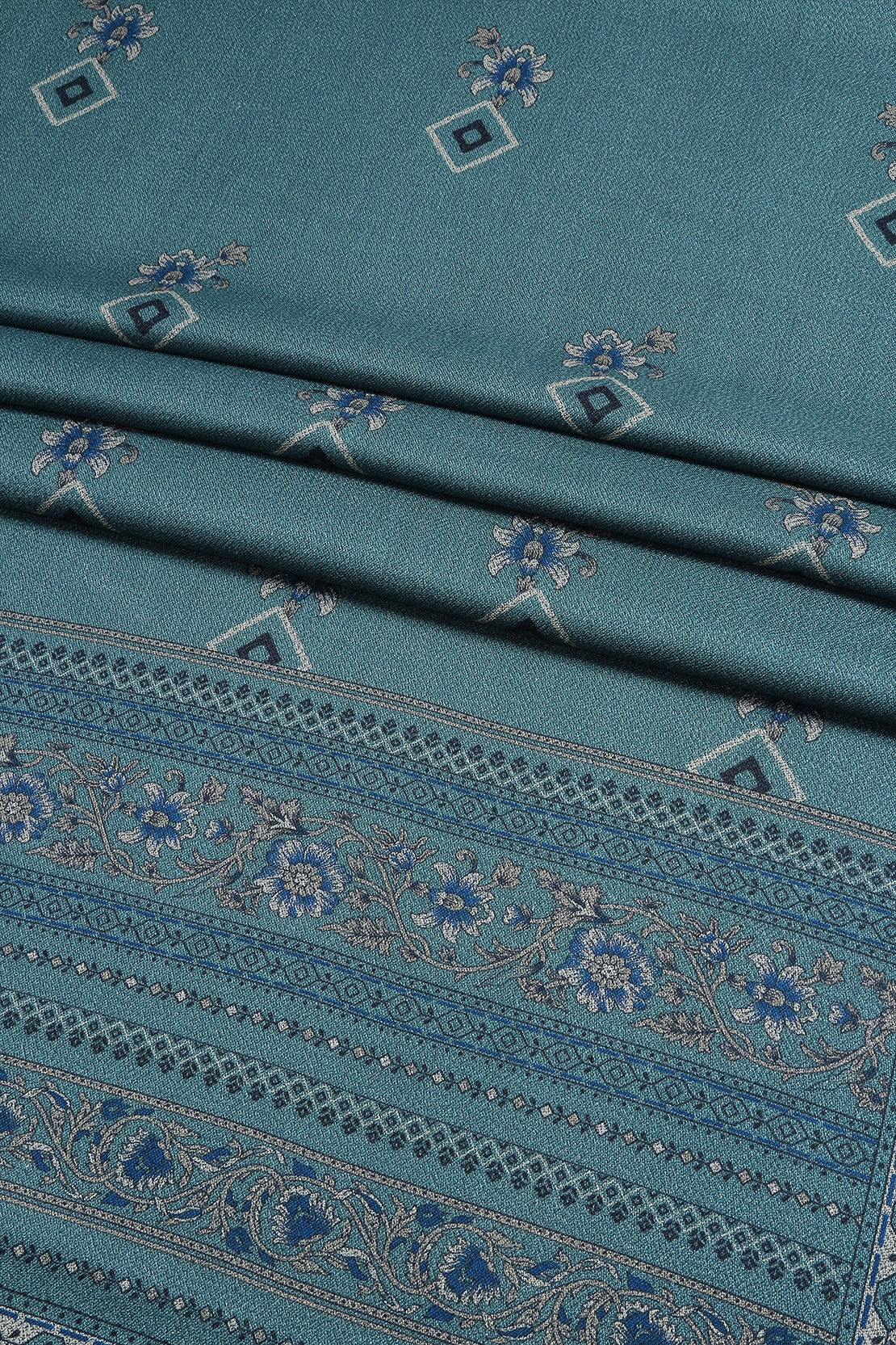 3 Piece - Digitally Printed Cherry Slub Dhanak - WD1905