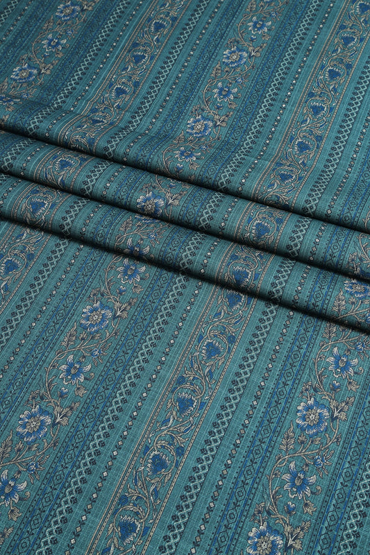 3 Piece - Digitally Printed Cherry Slub Dhanak - WD1905