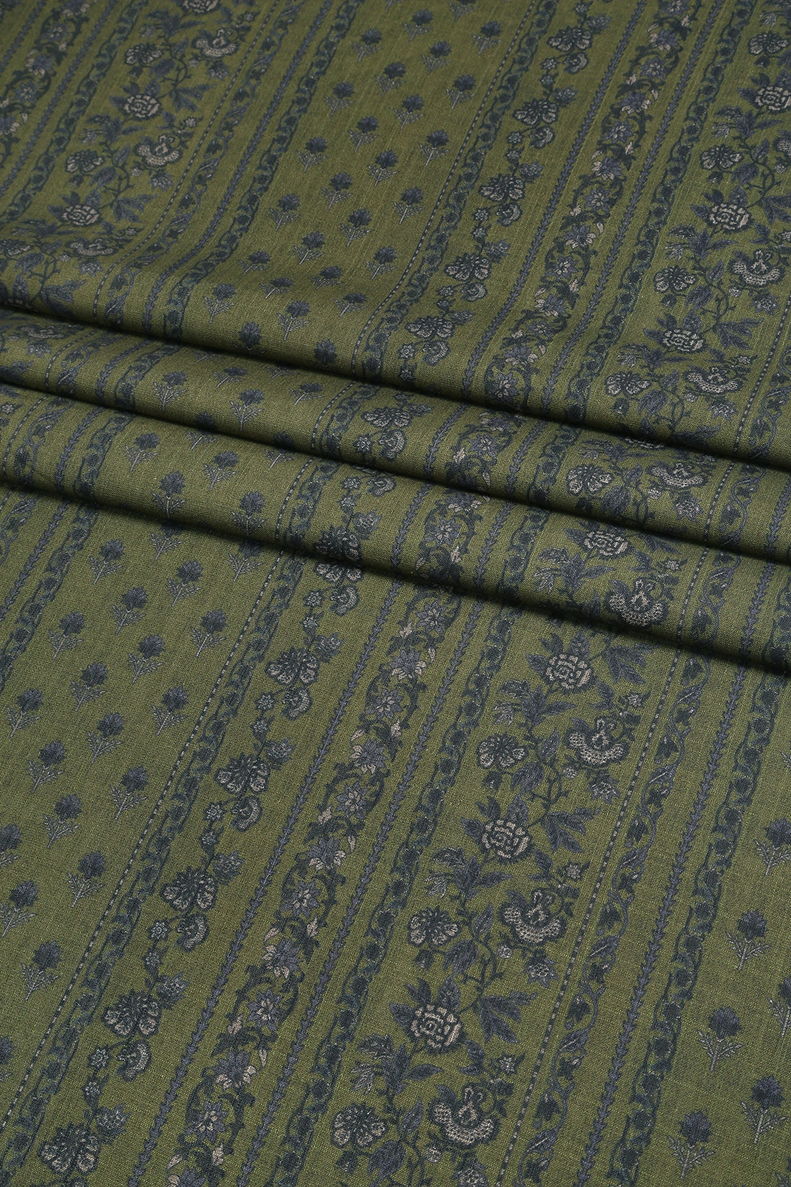 3 Piece - Digitally Printed Cherry Slub Dhanak - WD1907