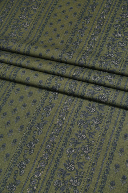 3 Piece - Digitally Printed Cherry Slub Dhanak - WD1907