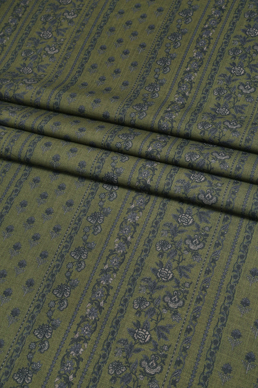 3 Piece - Digitally Printed Cherry Slub Dhanak - WD1907