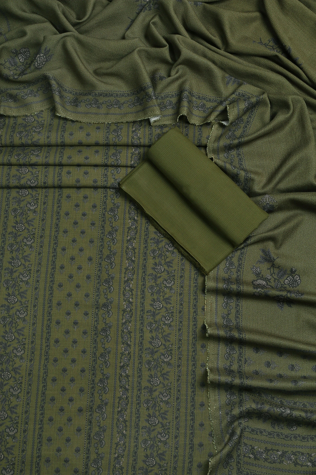 3 Piece - Digitally Printed Cherry Slub Dhanak - WD1907