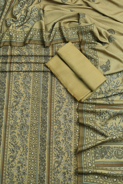 3 Piece - Digitally Printed Cherry Slub Dhanak - WD1908