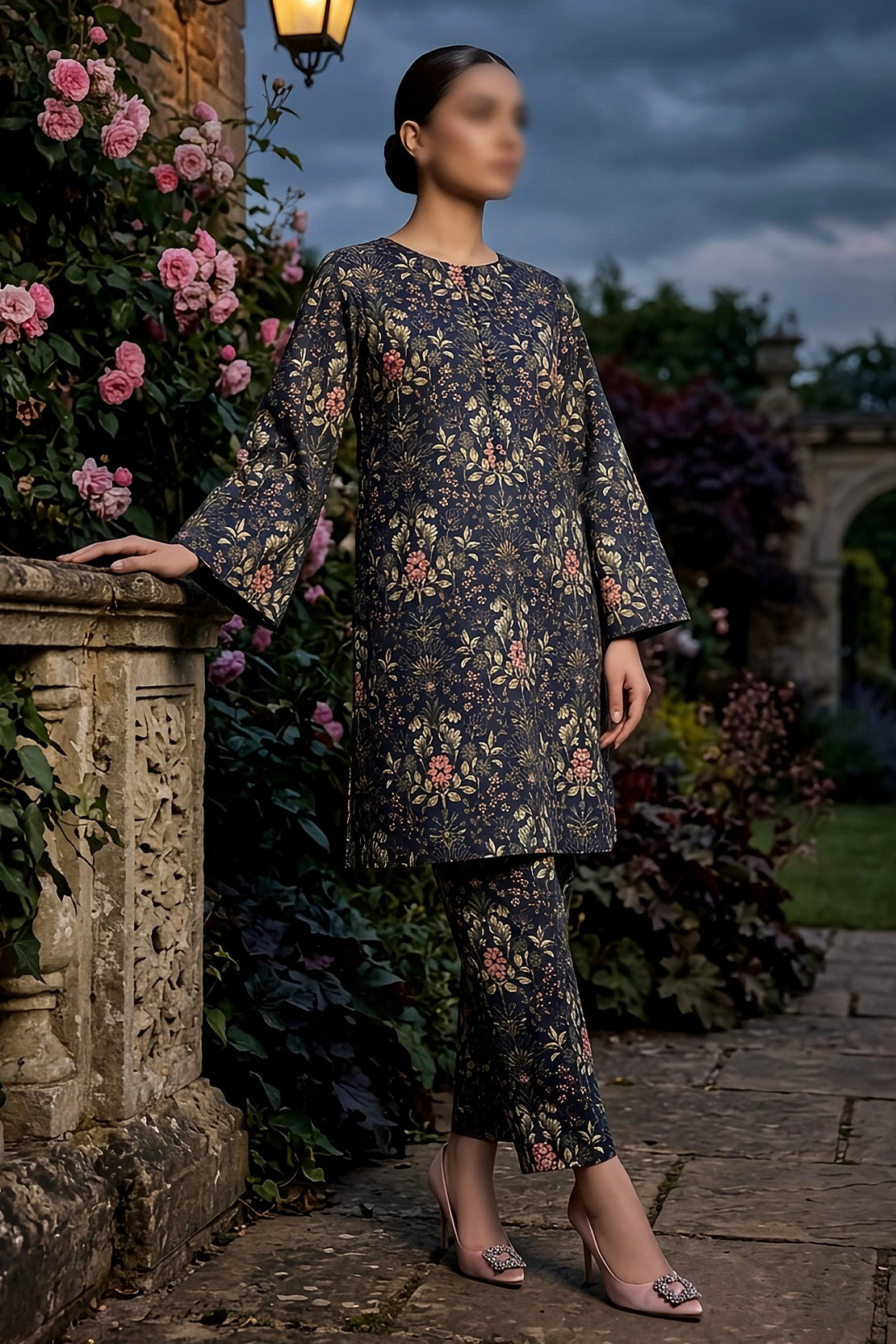 2 Piece - Digitally Printed Lawn - D4701