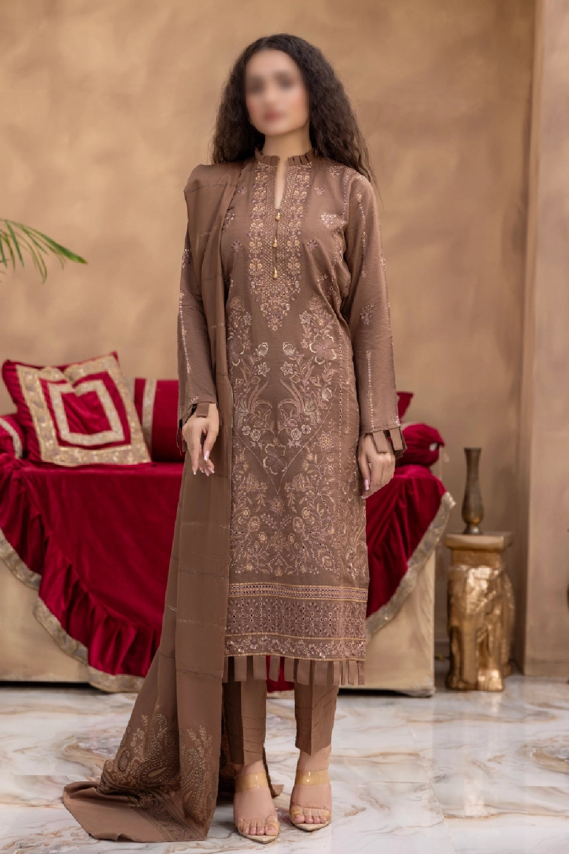 3 Piece - Embroidered Viscose - Chloe 306