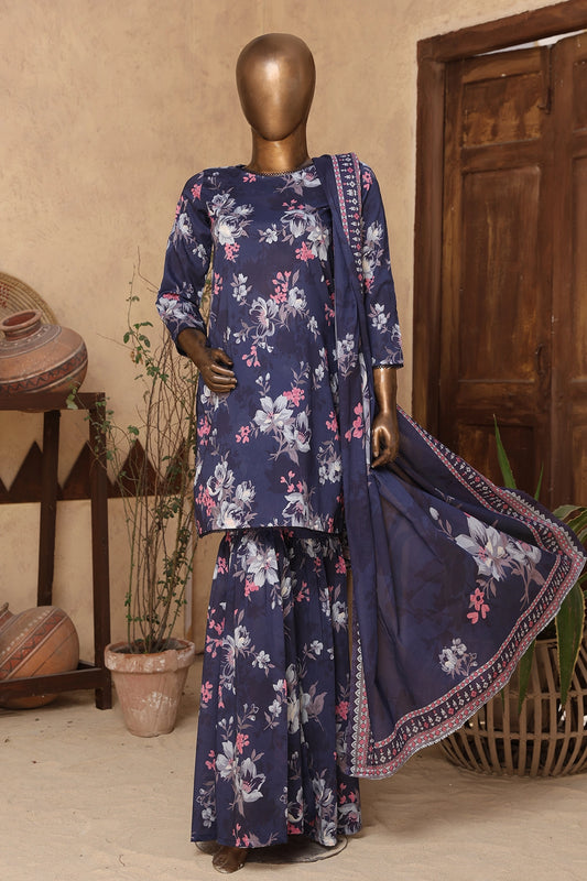 2 Piece - Digitally Printed Doriya Lawn - D303