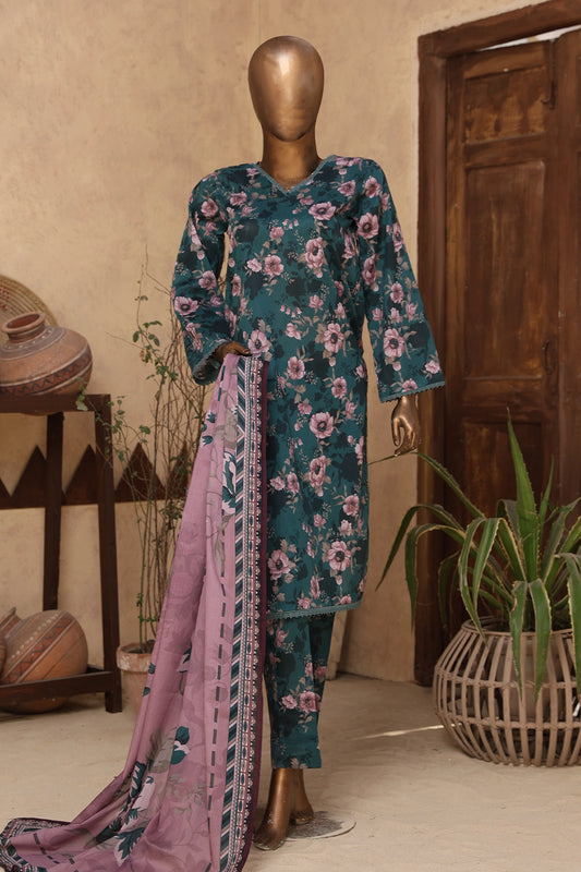 2 Piece - Digitally Printed Doriya Lawn - D304