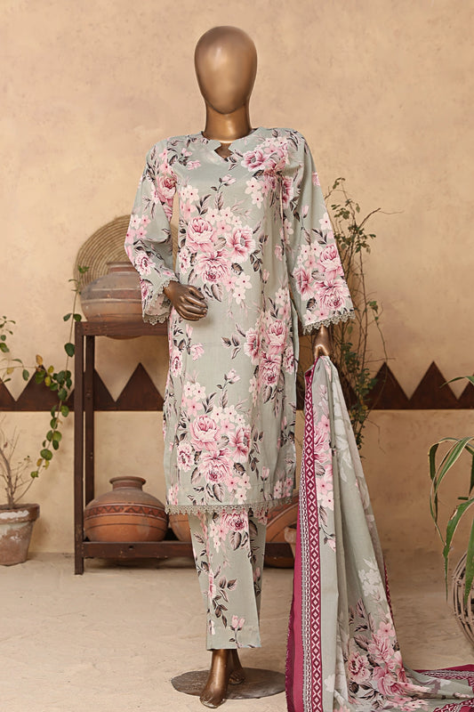 2 Piece - Digitally Printed Doriya Lawn - D302