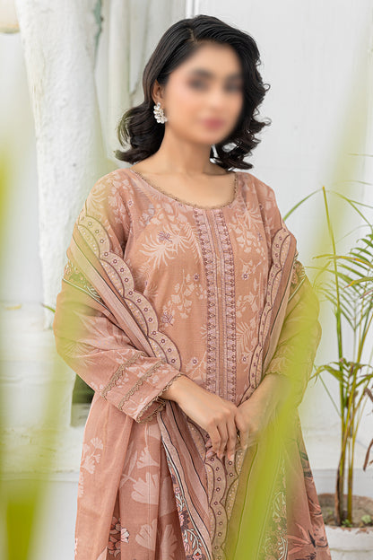 3 Piece - Embroidered Lawn - Afrozeh 203
