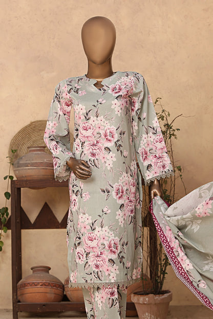 2 Piece - Digitally Printed Doriya Lawn - D302