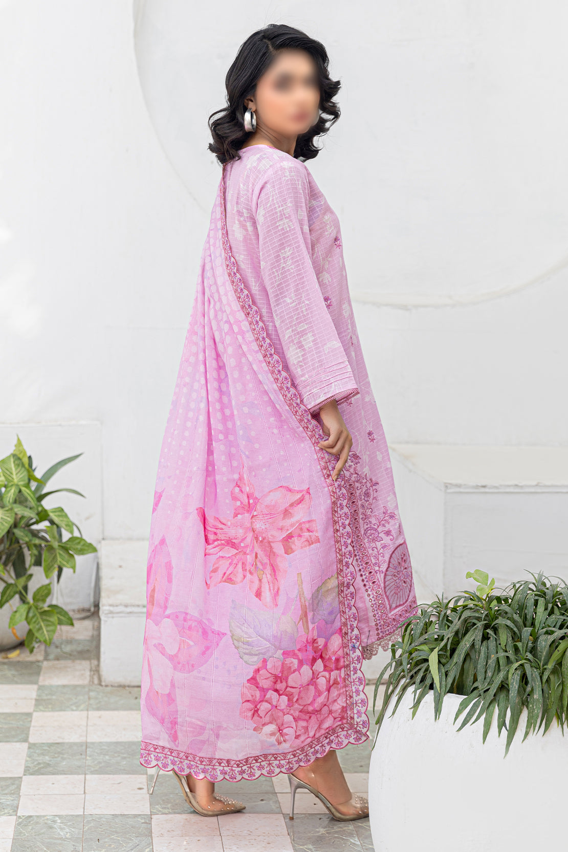 3 Piece - Embroidered Lawn - Afrozeh 207
