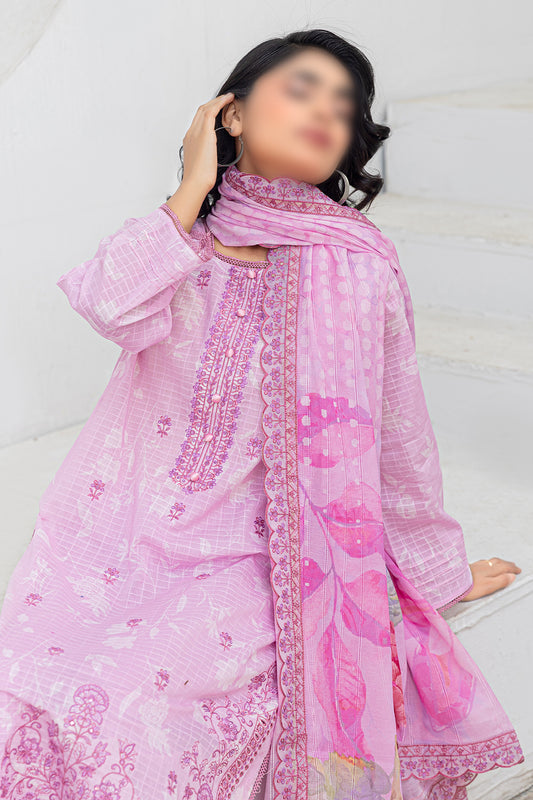 3 Piece - Embroidered Lawn - Afrozeh 207