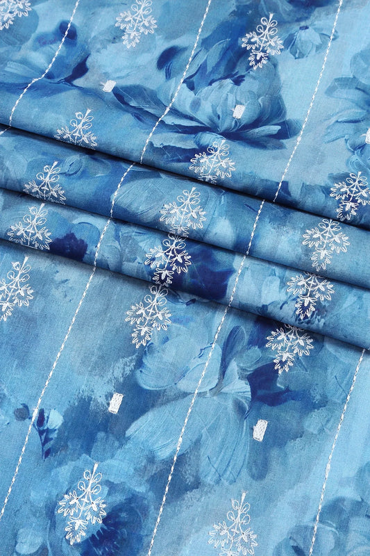 3 Piece - Embroidered Lawn - F77 - D4408