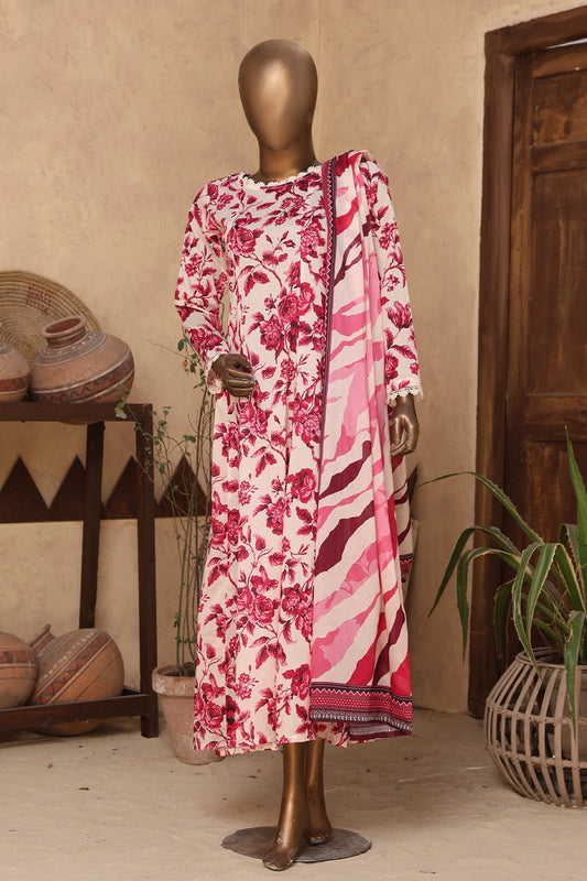2 Piece - Digitally Printed Doriya Lawn - D301