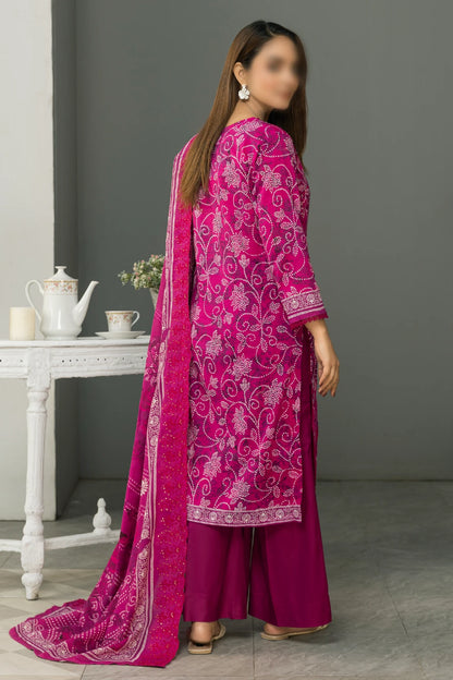 3 Piece - Embroidered Lawn - Dastak 104