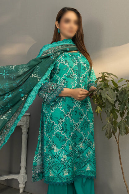 3 Piece - Embroidered Lawn - Dastak 106