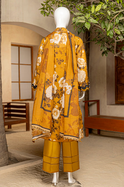 3 Piece - Digitally Printed Doriya Lawn - D708