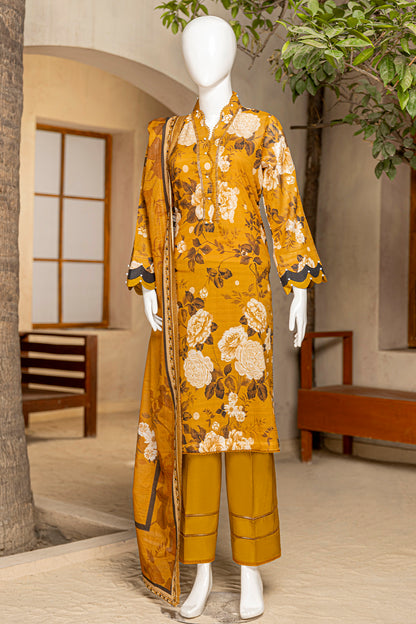 3 Piece - Digitally Printed Doriya Lawn - D708
