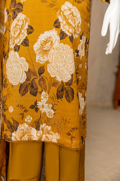 3 Piece - Digitally Printed Doriya Lawn - D708