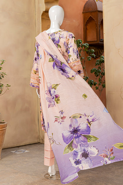 3 Piece - Digitally Printed Doriya Lawn - D806