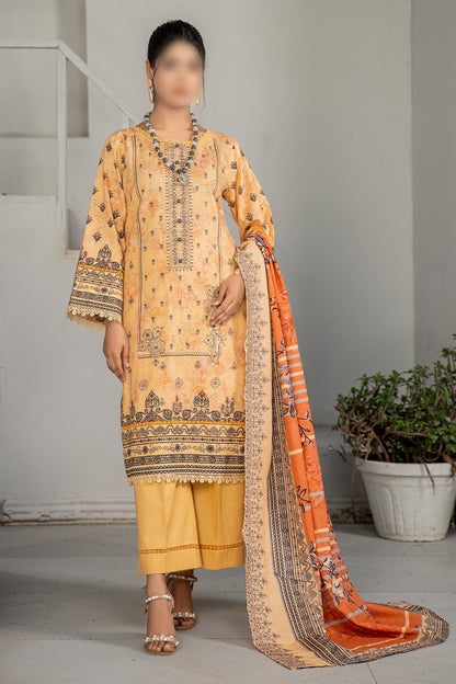 3 Piece - Embroidered Khaddar - Dastak 210