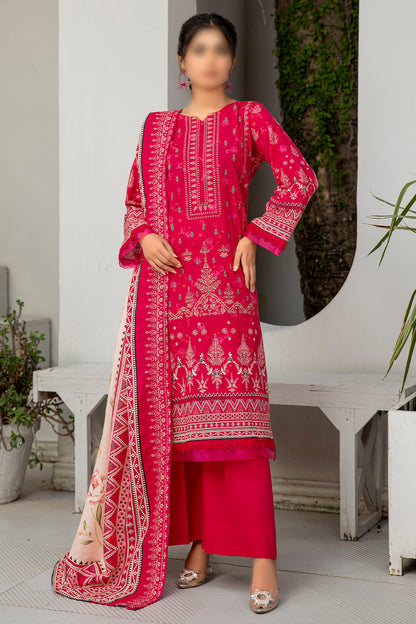 3 Piece - Embroidered Khaddar - Dastak 202