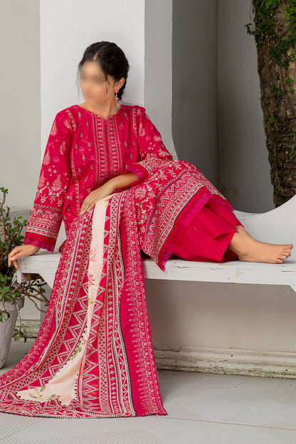 3 Piece - Embroidered Khaddar - Dastak 202