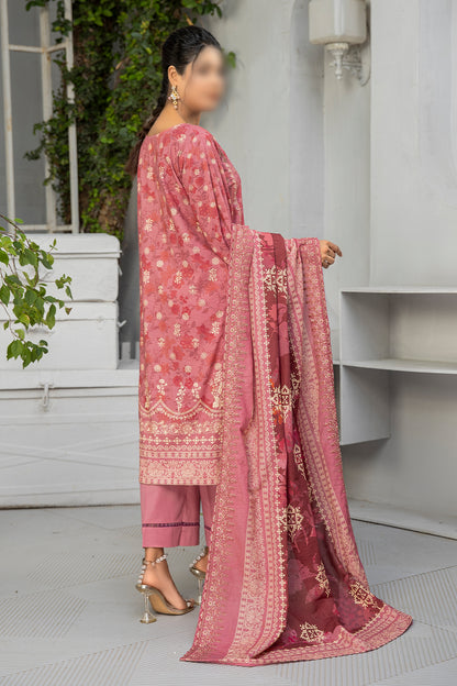 3 Piece - Embroidered Khaddar - Dastak 205