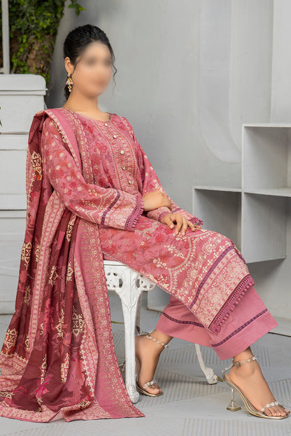 3 Piece - Embroidered Khaddar - Dastak 205